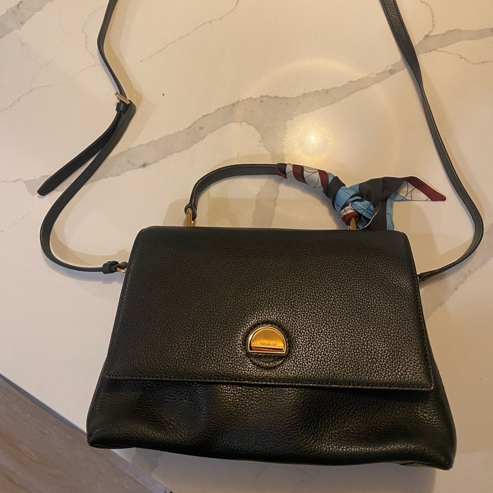 Chic Black Bag from Beanpole with Scarf Accent